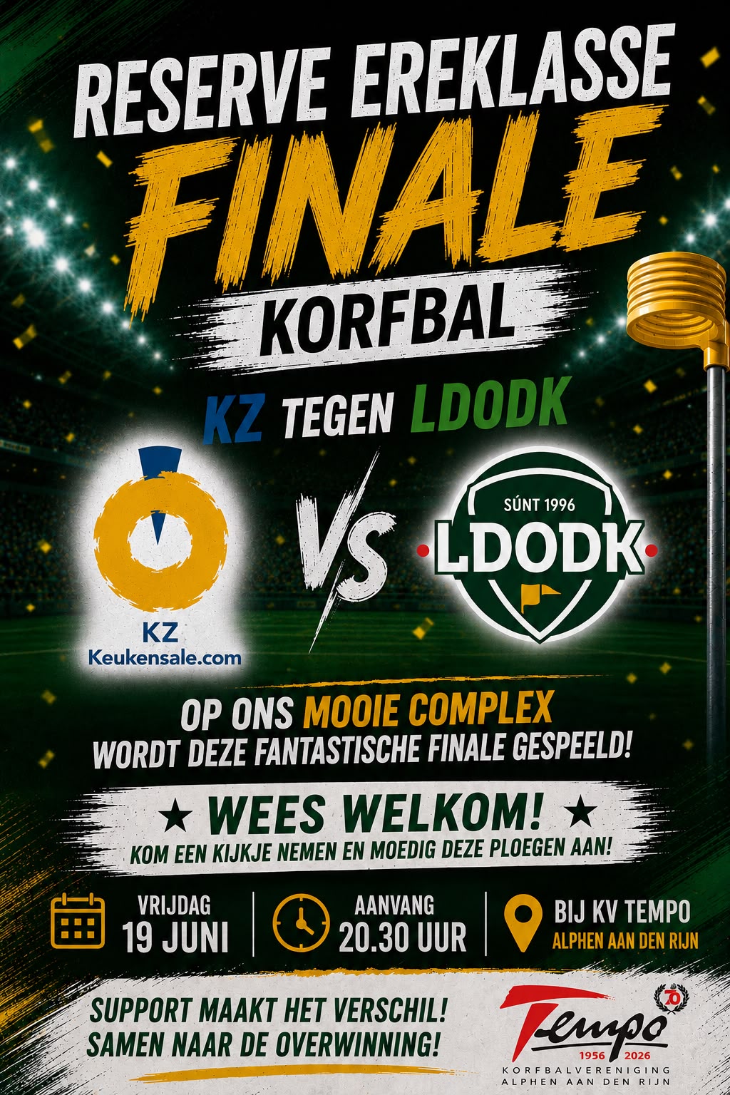 Reserve ereklasse finale bij KV Tempo