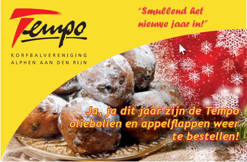 De Tempo oliebollen en appelflappen zijn weer te koop!