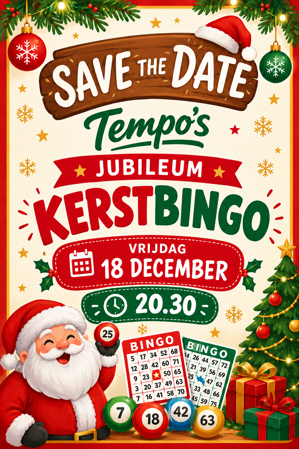 Save the date Kerstbingo